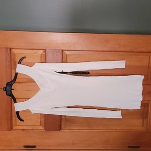 Off White Cold Shoulder Sweater -L